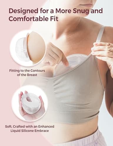 Momcozy Breast Milk Collector, Milk Collectors for Breastfeeding, Reusable Breast Milk Shells, Silicone Catcher with More Fit & Soft (3oz/90ml, 2 Counts) - Image 2