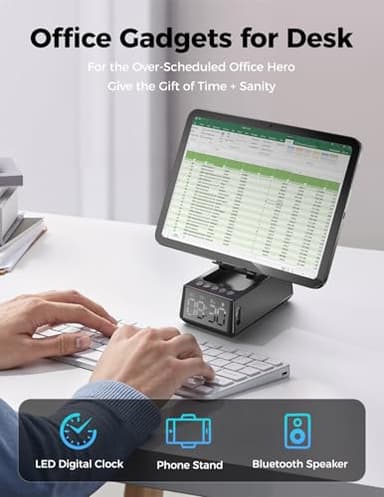 CHIFENCHY Birthday Gifts for Men Women-Bluetooth Speaker with HD Sound, Stocking Stuffers White Elephant Gifts for Adults, Kitchen Gadgets for Anniversary Idea Gift for Dad Mom Husband Wife(Black) - Image 4