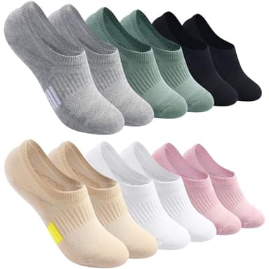 Toes Home No Show Socks Womens Cushioned Low Cut Athletic Hidden Liner Socks for Sneakers Footies Ankle Sports Invisible Running Socks 6 Pairs Size 6-9 - Image 1