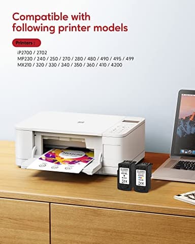PG-210XL/CL-211XL Ink Cartridges Compatible Replacement for Canon 210 211, 210XL 211XL Ink Combo Pack Use to Canon MP495 MP280 MP490 MP480 MP270 MP240 MX420 MX410 MX350 (2 Pack) - Image 2