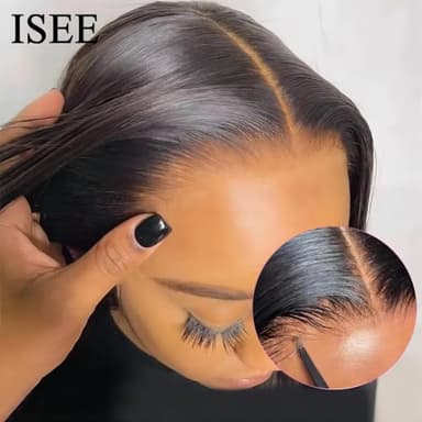 ISEE HAIR M-Cap Straight Wear Go Glueless Wig Human Hair Pre Plucked Pre Cut 9x6 HD Lace Pre Bleached Tiny Knots Human Hair Wigs For Women 26 Inch - Image 3