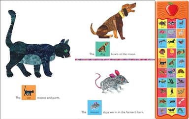 World of Eric Carle, Around the Farm 30-Button Animal Sound Book - Great for First Words - PI Kids - Image 6
