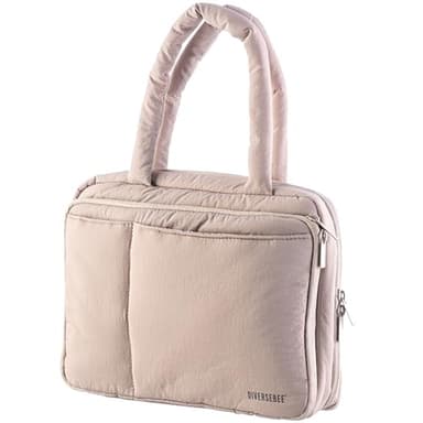 DiverseBee Large Bible Cover with Handles, Carrying Case for Women, Tote Bag, Book Cover, Bible Accessories, Christian Gift (Beige) - Image 1