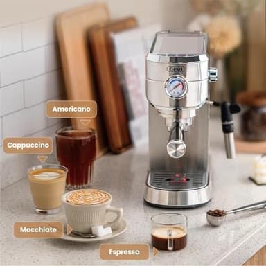 Gevi Espresso Expresso Machine 20 Bar with Auto Milk Frother, Professional Espresso Maker with Steam Wand, Compact Stainless Steel Cappuccino & Latte Machine, Gift for Coffee Lover, Home Baristas - Image 6