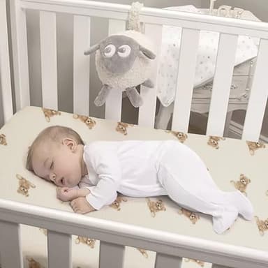 Premium Soft Cotton 52x28 Inches Muslin Crib Sheets Fitted Crib Mattress Sheet for Baby Girls & Boys, Soft Boho Neutral Toddler Bedding Bed Sheets Fits Well Standard Size Crib Mattress 28x52 Inches - Image 7