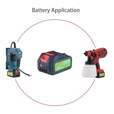 HONJAN 4.0Ah 21V Replacement Rechargeable Li-ion Battery with Level Indicator for Cordless Paint Sprayer Tire Inflator Compatible with Most Makita Interface Battery Cordless Power Tools - Image 7
