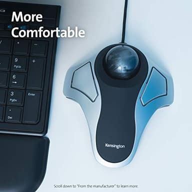 Kensington Orbit Trackball Mouse (K64327F), Silver/Black - Image 2