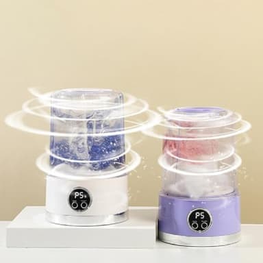 Underwear Washer, 2025 Upgraded Mini Washing Machine, Portable Rechargeable Cordless Mini Washing Machine Laundry Cup for Bra, Underwear, Socks, Baby Clothes and Camping RV Travel (White) - Image 2