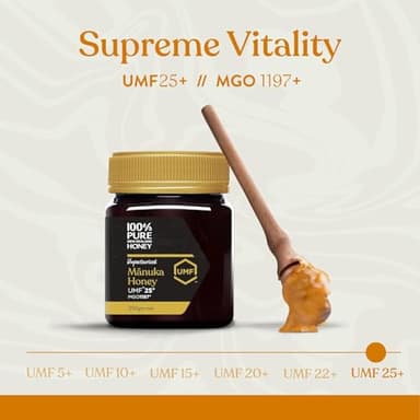 100% Pure New Zealand Manuka Honey, Certified UMF 25+ (MGO 1197+) Raw Manuka Honey, 8.8 Oz (250g) - Image 2