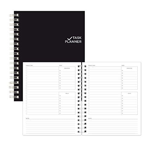 Blueline 2022, Blueline Undated Task Planner, Duvet Laminated Cover, Black, 9.25" x 7.25", 270 Pages (B310.81) - Image 1
