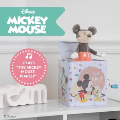 KIDS PREFERRED Disney Baby Mickey Mouse Jack in The Box Musical Toys for Babies and Toddlers, Plays “The Mickey Mouse March” Mickey Springs Out from A Colorful Box - Image 2