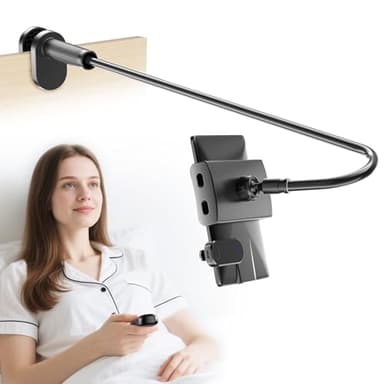 Kefotic Gooseneck Tablet Holder for Kindle Reading in Bed with Page Turner Remote, Hands Free Desk Bedside Lazy Arm Stand for Kindle Accessories, Gifts for Readers - Image 1