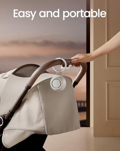 CHICWAY 2025 Mom's Choice Awards, Portable Sound Machine for Baby Adult, AI Cry Detection, 18 Soothing Sound, Bluetooth Rechargeable White Noise Machine for Home Office Travel, Nursery Light, Gray - Image 7