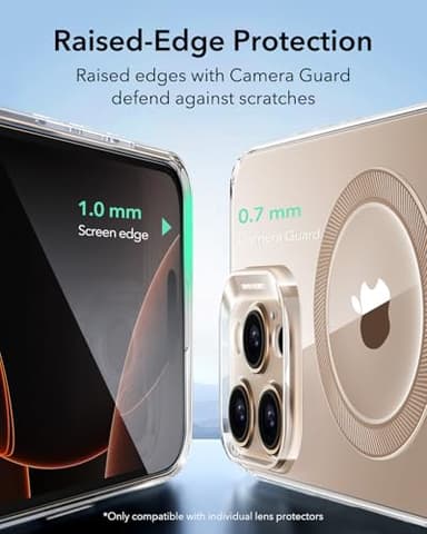 ESR for iPhone 16 Pro Case, Compatible with MagSafe, Camera Protection, Shockproof Thin Cover, Resists Yellowing and Scratches, Magnetic Phone Case for iPhone 16 Pro, Zero Series, Desert Titanium Ring - Image 7