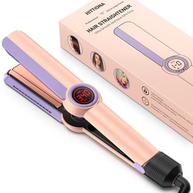 HITTIONA Flat Iron Hair Straightener – 1.75” Ceramic Infrared Ionic Flat Iron with 5s Fast Heat-Up, Anti-Frizz Styling for All Hair Types - Image 1
