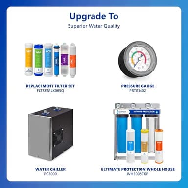 Express Water Reverse Osmosis Alkaline Water Filtration System – 10 Stage RO Water Filter with Faucet and Tank – Under Sink Water Filter with Alkaline Filter for Added Essential Minerals – 50 GPD - Image 10
