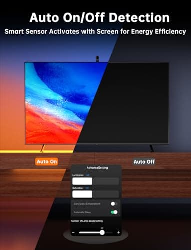 TV LED Backlight, 14.7ft Cuttable TV Lights That Change with TV for 55-65 Inch Screen and PC Monitor, TV Backlight with Sensor, Smart App Control, Game & Music Sync Color Changing Light - Image 7
