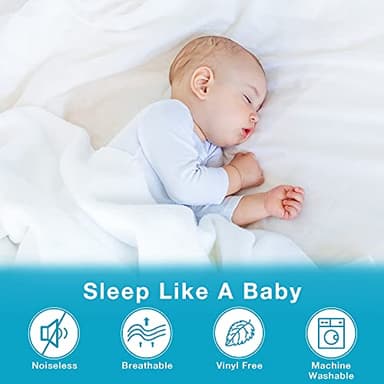 Lunsing Queen Mattress Protector, Soft Breathable Waterproof Queen Size Mattress Pad Cover, 6-18 inches Deep Pocket, White - Image 5