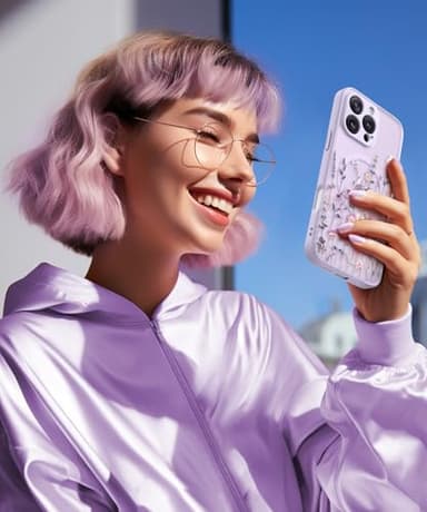 GVIEWIN for iPhone 16 Pro Case Compatible with MagSafe, [Military Grade Protection] [2X Screen Protector] Full Camera Protection Floral Translucent Women Magnetic Phone Case, Floratopia/Colorful - Image 8