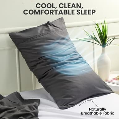 Utopia Bedding King Pillow Cases - 2 Pack - Envelope Closure - Soft Brushed Microfiber Fabric - Shrinkage and Fade Resistant Pillow Covers 20 X 40 Inches (King, Grey) - Image 6