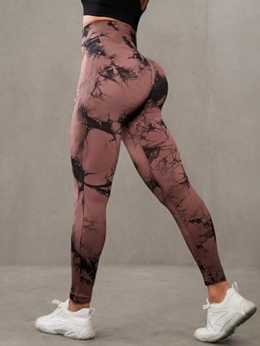 OVESPORT 3 Pack Tie Dye Seamless High Waisted Workout Leggings for Women Scrunch Butt Lifting Yoga Gym Athletic Pants - Image 6