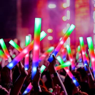 OLUPP 102 PCS Led Foam Sticks, Bulk Glow Sticks with 3 Colors Flashing, Light Up Baton Wands for Kids, Glow Sticks Party Supplies for party, Wedding, Raves, Concert, Camping, Sporting Events - Image 2