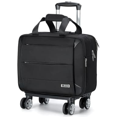 Lekebobor Rolling Laptop Bag - Laptop Briefcase on Wheels for Women/Men Fits Up to 15.6Inch Rolling computer Bags Water Resistant for Travel Work and Business (Black) - Image 1