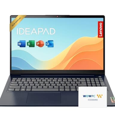 Lenovo IdeaPad 15.6 inch Laptop Computer with Microsoft 365 Home and Business • 36GB RAM • 1TB PCIe SSD • Intel Core • Wi-Fi 6 • 11HR Battery • 1TB Cloud Storage • Windows 11 • WOWPC Recovery USB - Image 1