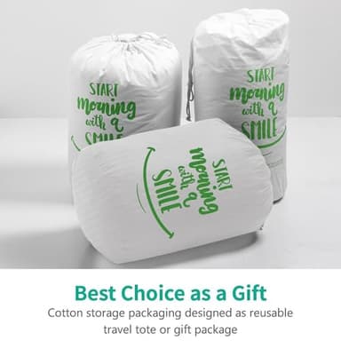 APSMILE Luxury 100% Organic Cotton Down Feather Fibers Comforter California King Fluffy Comforter, High Fill-Power Medium Warmth All Season Duvet Insert (104x96, Ivory White) - Image 9