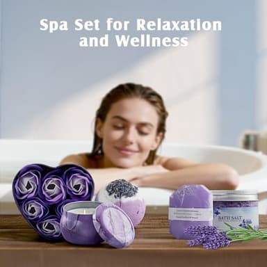 YFONG Gift Baskets for Women, 12PCS Get Well Gifts for Her, SPA Gift for Mom, Wife, Girlfriend, Friends, Purple Happy Birthday Gifts Set, Relaxing Self Care Gifts for Christmas Day - Lavender - Image 2