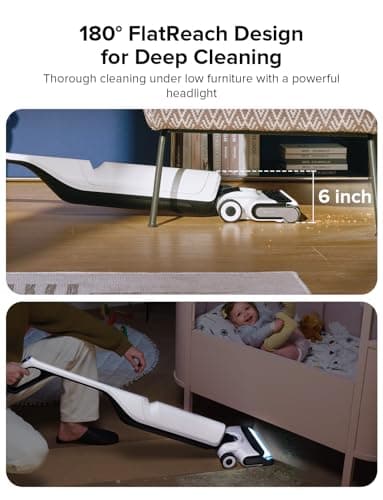 roborock Flexi Pro Wet Dry Vacuum Cleaner, Cordless Vacuum Mop with Hot Water Self-Cleaning and Hot Air Drying System, FlatReach, Edge-to-Edge Floor Cleaner with 17000Pa for Tiles and Hard Floors - Image 4