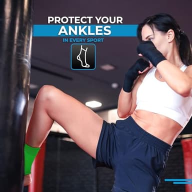 WYOX Ankle Compression Sleeve Support Brace for Men & Women, Running, Gym, Basketball, Cycling, Martial Arts, Kickboxing & Sports Stabilizer Compression Ankle Socks for Training & Recovery - Image 8
