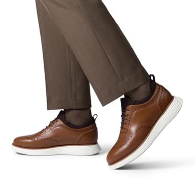 Bruno Marc Men's MaxFlex Dress Sneakers Oxfords Casual Wingtip Brogue Shoes,Size 8,Light Brown-Pu,SBOX2326M - Image 7