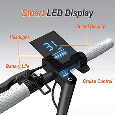 NAVIC T5 Electric Scooter Adult, 350W,Max Speed 19Mph, Long Range 22Miles, Foldable E-Scooter for Adults, Escooter Adults with App Control, Dual Braking - Image 5