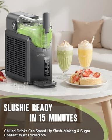 Slushie Machine, No Ice Needed, 68 oz INOVIVA Slushy Machine for Home with Self-Cleaning Function, Professional Frozen Drink Maker, 5 Preset Programs, Frozen Margaritas, Frappés, Milkshake, and More - Image 3