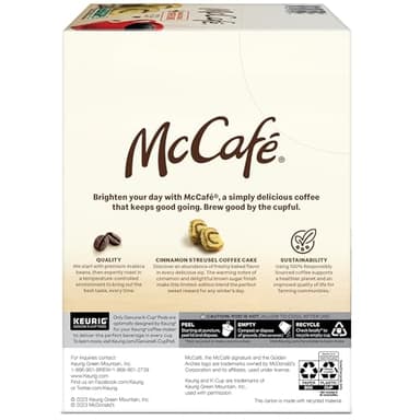 McCafe Cinnamon Streusel Coffee Cake Coffee, Keurig Single Serve K-Cup Pods, 96 Count (4 Packs of 24) - Image 15