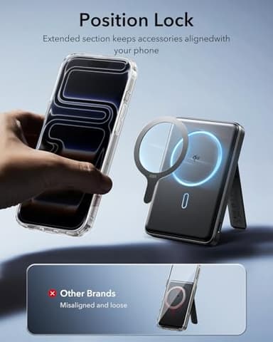 ESR for MagSafe Sticker 360, MagSafe Ring Magnet, 2 Pack Magnetic Ring, Universal Magnetic Wireless Charger Conversion Kit for iPhone 17/16/16e/15/14/13/12/11, Samsung Galaxy, Google Pixel 10, Black - Image 5