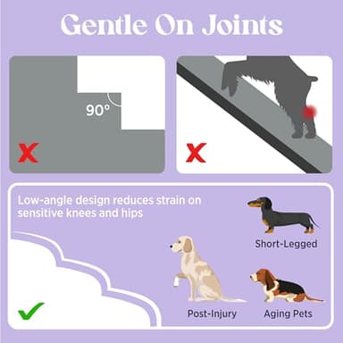 LE SURE Dog Stairs for Large Dogs Pet Steps Ramp for High Bed and Couch with CertiPUR-US Certified Foam with Non-Slip Bottom, Beige, 4 Steps - Image 4
