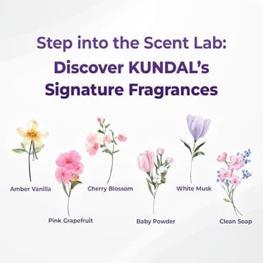 KUNDAL Korean Shampoo and Conditioner Set [Baby Powder] Salon-quality, Long Lasting Scent, Moisturizing, Sulfate-Free, Argan & Macadamia Oil, Korean Hair care, For all hair types, 16.9 fl oz each - Image 6