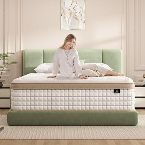 EEN EEN SLEEP Full Mattress, 12 Inch Hybrid Mattress in a Box, Memory Foam and Individual Pocket Springs, Innerspring Medium Firm for Pressure Relief, Edge Support, Comfy and Breathable, CertiPUR-US - Image 1