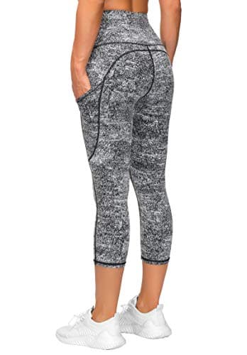 THE GYM PEOPLE Thick High Waist Capris Yoga Pants with Pockets, Tummy Control Workout Running Yoga Leggings for Women - Image 5