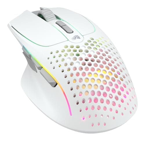 Glorious Gaming Model I 2 Wireless Gaming Mouse - Hybrid 2.4Ghz & Bluetooth, 75g Superlight, 9 Buttons (2 Swappable), RGB, PTFE Feet, MMO/MOBA/FPS, Long Battery Life, Side Thumb Rest - White - Image 1