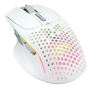 Glorious Gaming Model I 2 Wireless Gaming Mouse - Hybrid 2.4Ghz & Bluetooth, 75g Superlight, 9 Buttons (2 Swappable), RGB, PTFE Feet, MMO/MOBA/FPS, Long Battery Life, Side Thumb Rest - White - Image 1