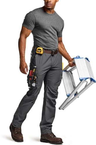 CQR Men's Quick Dry Work Pants, Water Resistant Outdoor Tactical Pants, Lightweight Stretch Cargo Hiking Pants, Frontline Charcoal, 38W x 30L - Image 9