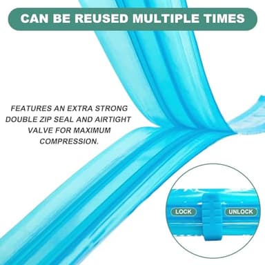 WTREE Vacuum Storage Bags, Space Saver Bags, Vacuum Sealed Bags for Comforters, Blankets, Clothes Storage, Hand Pump Included, 15-Large - Image 7