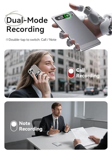 AI Voice Recorder with App Control, Advanced AI Technology for Transcription & Summarization, 64GB Memory, Magnetic Case, Supports 50 Languages – Audio Recorder for Lectures, Meetings, Interviews - Image 3
