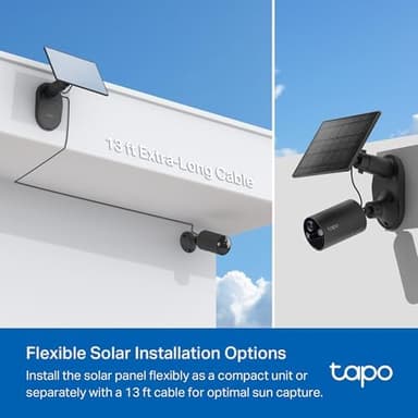 Tapo SolarCam C403 Kit, Outdoor Battery Camera w/Solar Panel, Wireless, 1080P, Free Person Detection, SD/Cloud Storage, Color Night Vision, Built-in Spotlights & Alarm, No Hub Needed, Black - Image 5