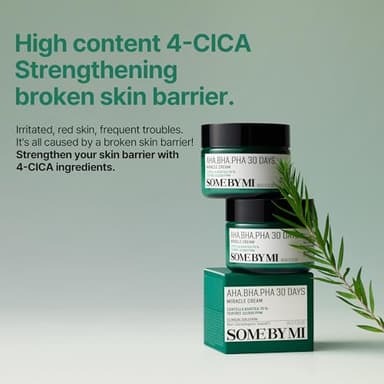 SOME BY MI AHA BHA PHA 30 Days Miracle Cream - 2.02oz, 60ml - Mild Exfoliating Salicylic Acid & Centella Face Moisturizer for All Skin Types - Daily Soothing & Clarifying Face Cream - Korean Skin Care - Image 5
