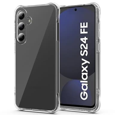 Hongxinyu Crystal Clear Case for Samsung Galaxy S24 FE, Slim Thin Soft TPU Airbag Protection Shockproof Scratch Resistant Protective Phone Case for Samsung Galaxy S24 FE 5G (Clear) - Image 2