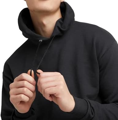Hanes Men's Pullover EcoSmart Hooded Sweatshirt, Black, Medium - Image 5